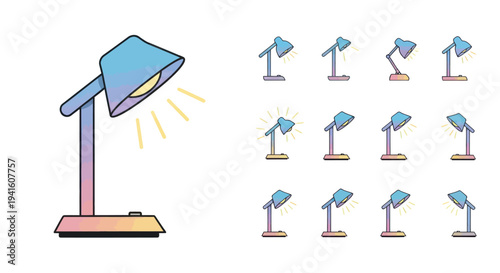 Colorful Desk Lamp with Multiple Poses and Angles.