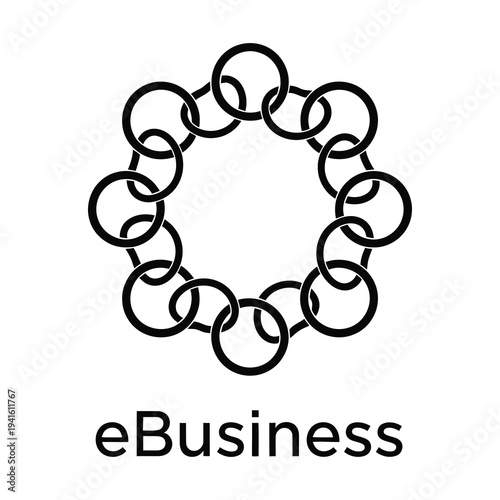 EBusiness logo with chain links forming a circle symbol icon