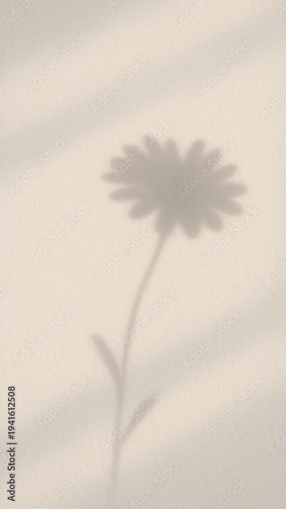 Fototapeta premium Minimalist floral shadow elegance mobile wallpaper
