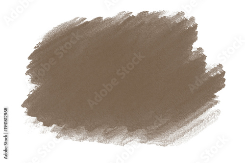 Abstract Brown Beige Watercolor Brush Stroke Stain Texture Design Element on Transparent Background