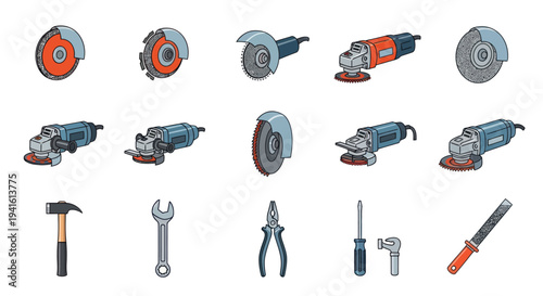Assorted Hand Tools and Power Tools for Construction and Repair.