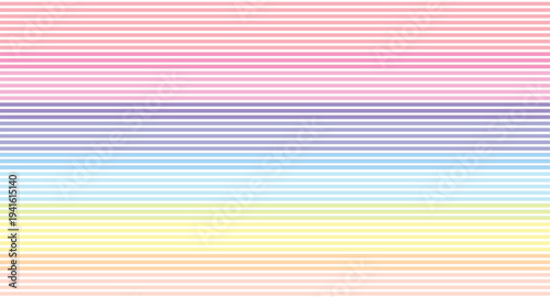 Colorful Horizontal Line Seamless Pattern