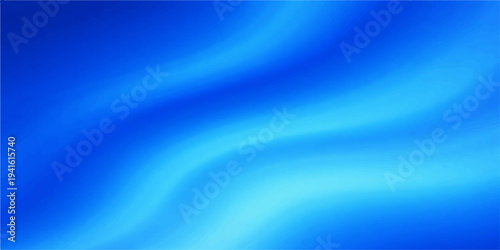 Abstract blue flowing wave background with smooth gradient and curved lines