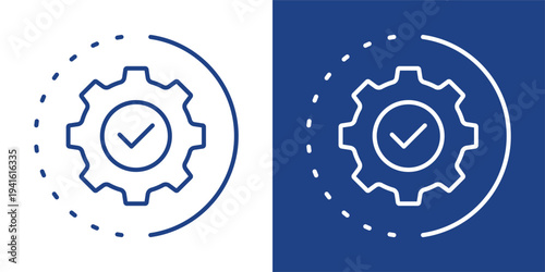 Progress Blue And White Icon Style Collection