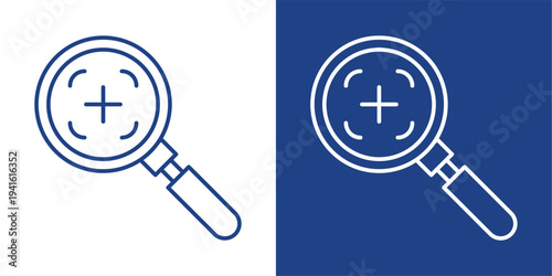 Focus Blue And White Icon Style Collection