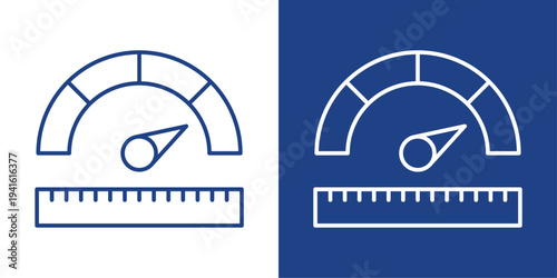 Measurement Blue And White Icon Style Collection