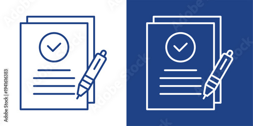 Outcome Blue And White Icon Style Collection