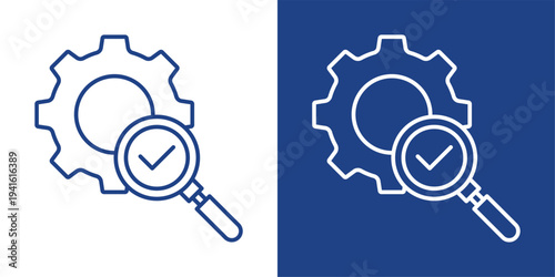 Evaluation Blue And White Icon Style Collection