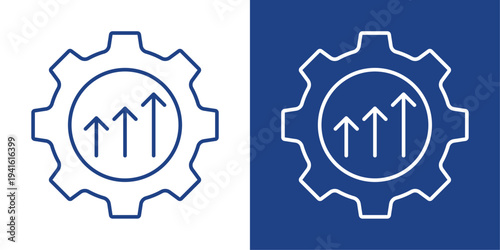 Productivity Blue And White Icon Style Collection