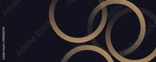 Black premium background with luxury dark golden geometric elements.vector eps10