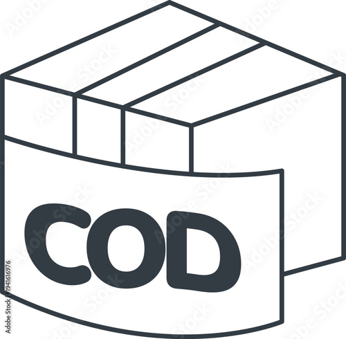 Cash On Delivery Outline Icon ECommerce UI Vector