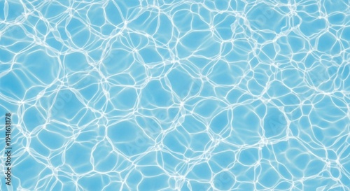 Clear blue swimming pool water with shimmering light reflections creating a refreshing and relaxing aquatic scene perfect for summer or leisure themes