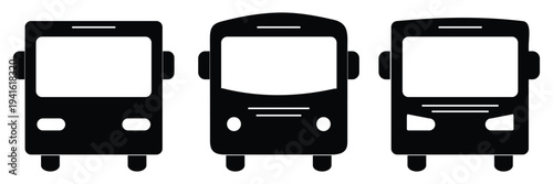 Bus icon set. bus vector icon eps 10.