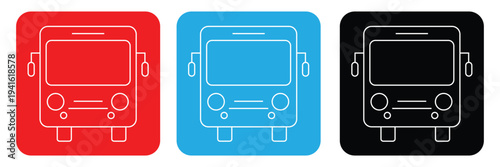 Bus icon set. for mobile concept and web design. vector illustration eps 10.