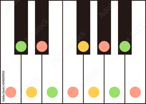 피아노 학원 건반 라인