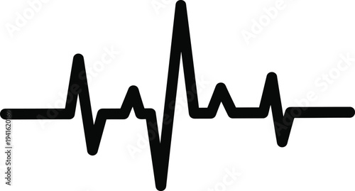 Vector ecg heartbeat pattern illustration for medical and healthcare concepts