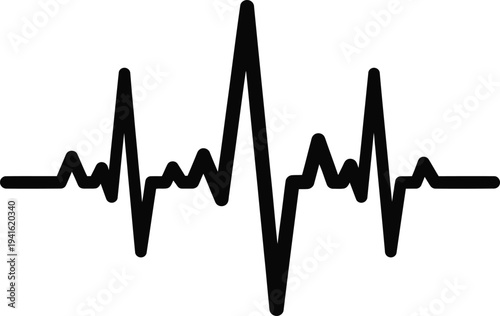 Vector ecg heartbeat pattern illustration for medical and healthcare concepts