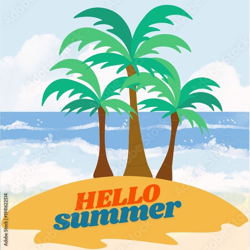 Hello Summer Beach Day, Vacation Day