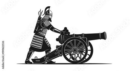 Ancient Warrior Loading Cannon