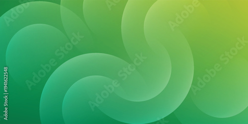 Green Abstract Gradient Background With Swirling Circular Shapes for Eco and Modern Design