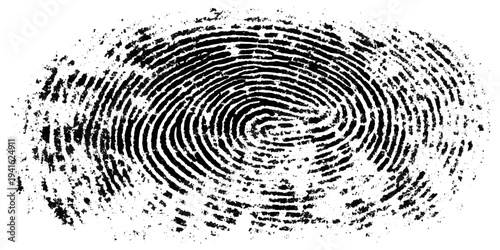 Abstract black fingerprint texture with grunge distressed pattern background.