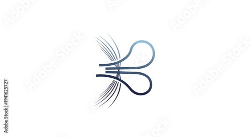 Elegant Hairdressing Scissors with Strands - Artistic Beauty Tool