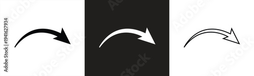 arrow icon, Curved arrow symbol, direction, rotation, up, upward, down, rising, vector illustration