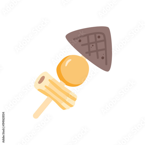 Oden flat design or fish cake on white background.
