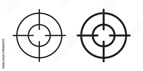 Aim icon concept. Silhouette, glyph symbol. Isolated design.