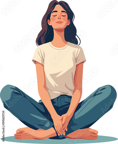 meditazione, relax, yoga, uomo, donna, vettoriale, illustrazione, loto, fitness, corpo, bellezza, fumetti, persone, posa, salute, gravidanza, ponderare, esercizio, stile di vita, rosa, arte, seduta, c
