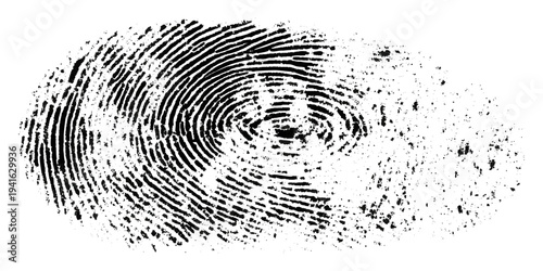 Abstract black fingerprint texture with grunge distressed pattern background.