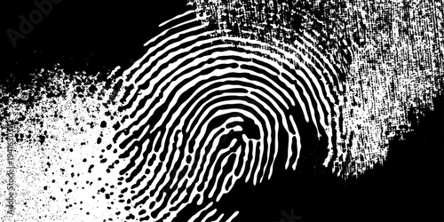 Abstract black fingerprint texture with grunge distressed pattern background.