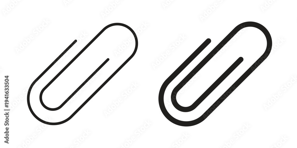 Fototapeta premium Clip icon concept. Silhouette, glyph symbol. Isolated design.