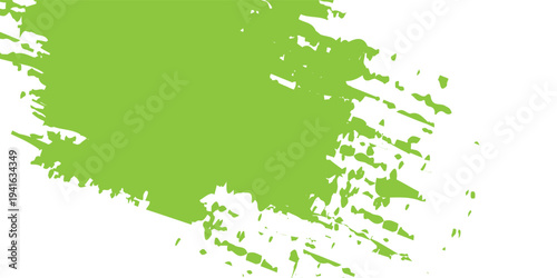 Green brush stroke isolated on white background. Trendy brush stroke for green ink paint, grunge backdrop, dirt banner, watercolor design and dirty texture. Brush stroke vector illustration