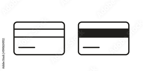 Credit card icon concept. Silhouette, glyph symbol. Isolated design.