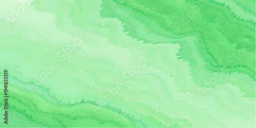 Abstract green watercolor waves flow across a vintage grunge paper texture to create an aged, textured fabric design for a light artistic backdrop