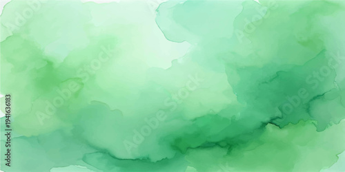 A vintage blue watercolor background merges light sky clouds with a grunge ice texture to create an artistic nature pattern of underwater ocean waves on paper