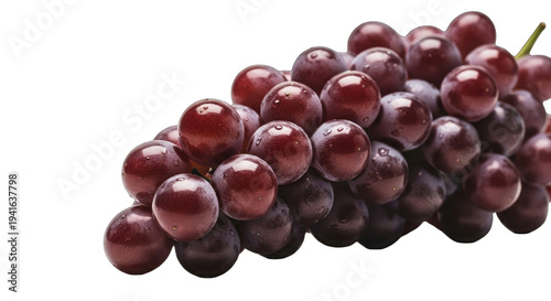 Wallpaper Mural Fresh Red Grapes Isolated on White Background, Healthy Fruit Food Torontodigital.ca