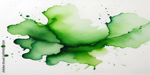 Green abstract background with drops featuring a vintage burnt paper texture and grunge antique frame design