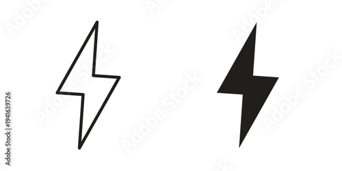 Flash icon concept. Silhouette, glyph symbol. Isolated design.