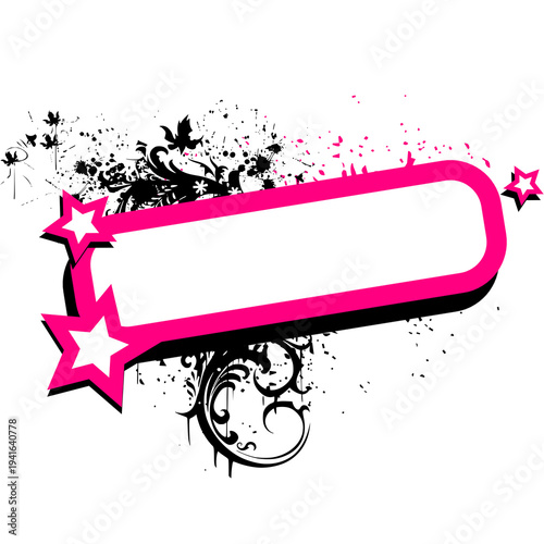 Vector grunge banners with flowers