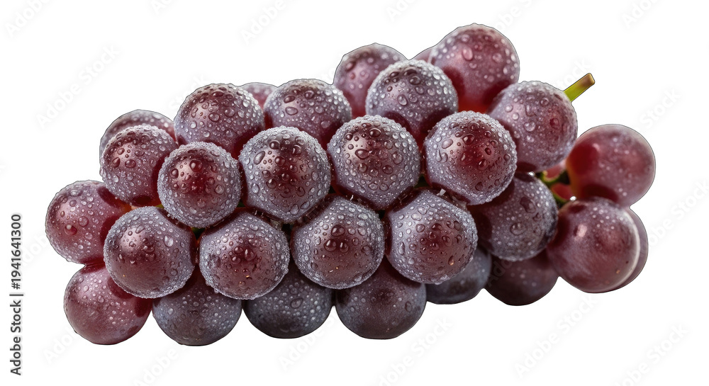 custom made wallpaper toronto digitalFresh Ripe Red Grapes with Water Droplets on White Background
