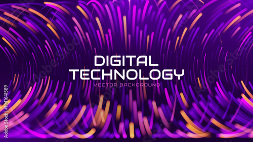 Cyber Neural Network Design. Abstract Data Stream for AI Applications. High-Tech Visualization with Particle Flow. Digital Transformation Science Concept.