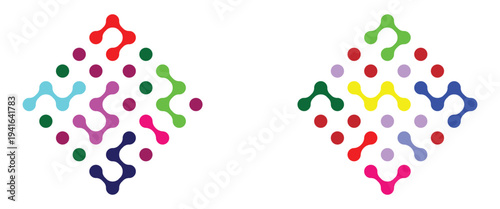 Meta ball, connected dots. Abstract geometric transition pattern. Abstract point movement. Connected round blobs. Transition meta balls. Vector illustration isolated on white background.