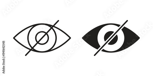 Hide icon concept. Silhouette, glyph symbol. Isolated design.