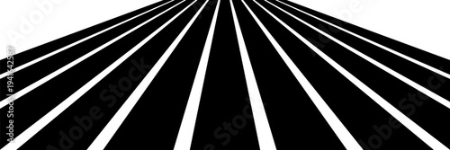 Perspective abstract lines stripes. Dimensional effect dynamic line curve, road theme isolated on white background