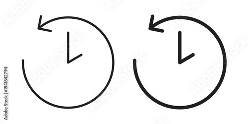 History icon concept. Silhouette, glyph symbol. Isolated design.