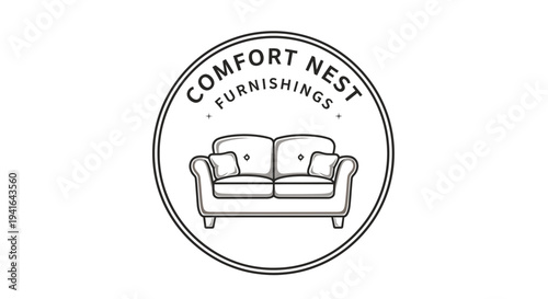 Black and White Sofa Logo Design.