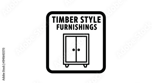 Black and White Wardrobe Icon Logo Design.