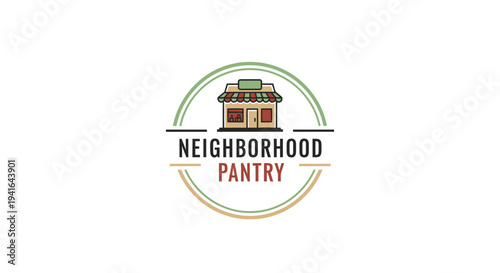 Neighborhood Pantry Logo Design Illustration.